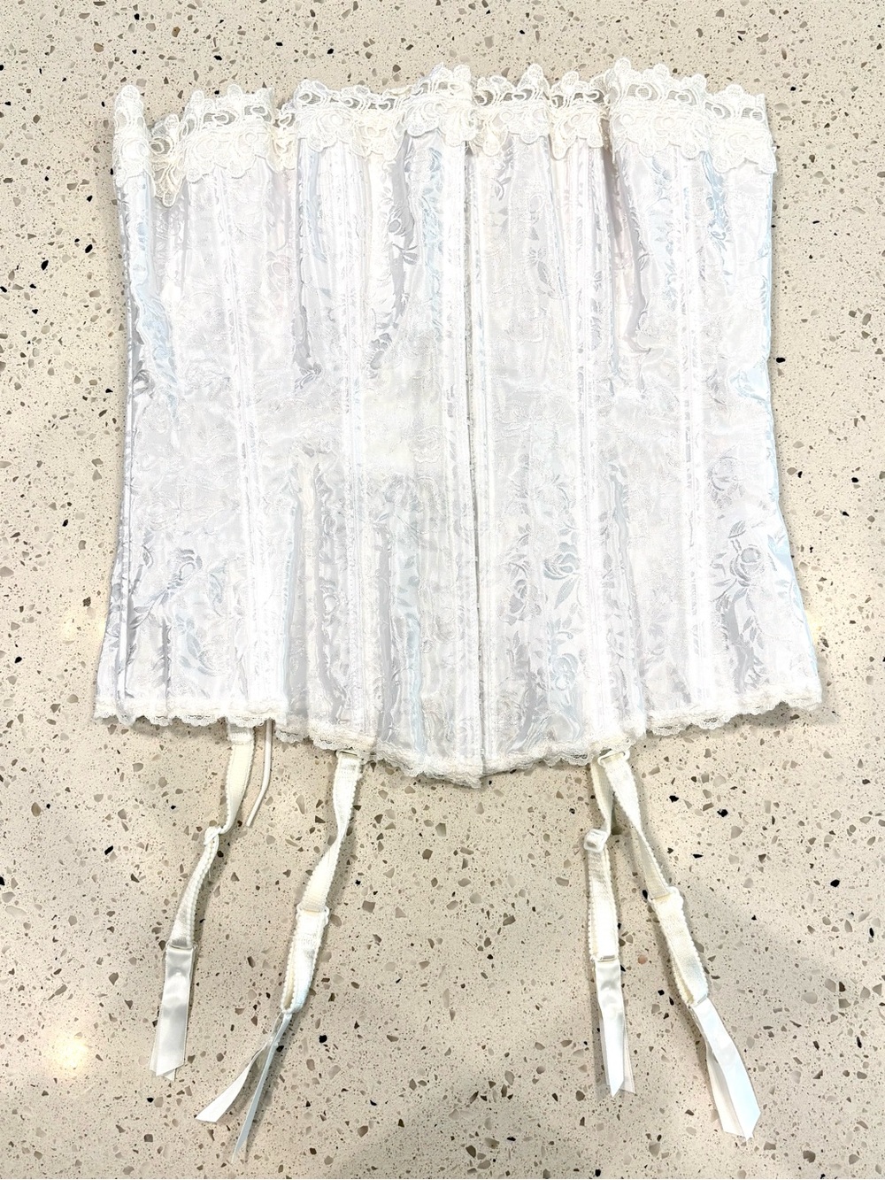 Frederick’s of Hollywood Vintage Bridal Lace-up Corset Bustier NWOT Size 36 - Picture 3 of 15
